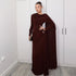 Autumn Winter Slim Fitted Waist Pleated Ribbon Solid Color Maxi Dress by Ragazza