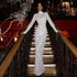 Women Clothing Sexy Hollow Out Cutout out Lace Pattern See through Slim Fit Maxi Dress by Ragazza