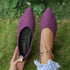 Pointed Toe Flat Low Cut Shoes Women Breathable Slip on Four Seasons Work Shoes Boat Shoes  DestGlow