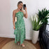 Spring Summer Southeast Asia Vacation Personalized Digital Printing Halter Tube Top Thin Strap Dress by Ragazza