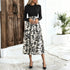 Autumn Casual Simple Half Turtleneck Printed Patchwork Long Sleeves Dress by Ragazza