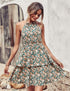 Summer Halter Backless Printed Sleeveless Dress Women Clothing by Ragazza