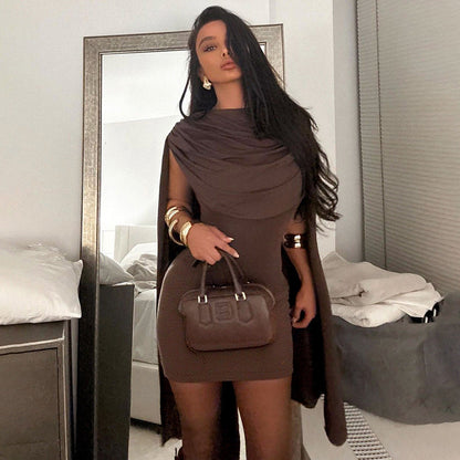 Women Clothing Slim Fit Swing Collar Design Sleeveless Sexy Dress by Ragazza