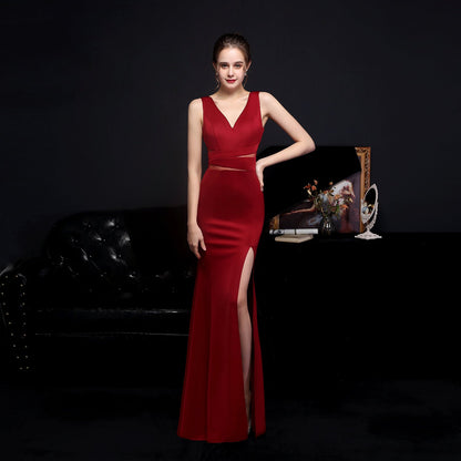 Toast Dress Bride Long Appreciation Dinner Slim Fit Fishtail Dress Wedding Car Model Exhibition Cocktail Dress by Ragazza
