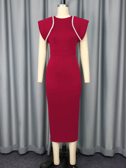 Crew Neck Dress Cocktail High Waist Slim Fit Slit Elegant Evening Dress Party Dress  DestGlow