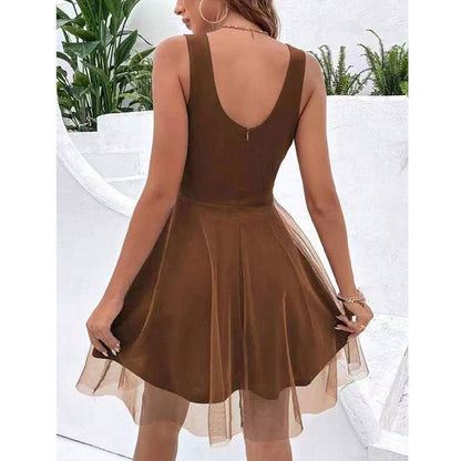 French Sleeveless Dress Women Braces Dress Sexy High Grade Dress by Ragazza