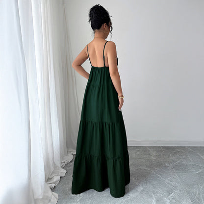 Elegant Camisole Tube Top Long Dress Women Clothing Autumn Winter by Ragazza