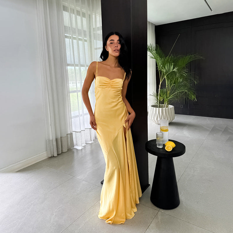 Autumn Socialite Camisole Dress Split Slimming Maxi Dress for Women by Ragazza