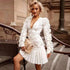 Summer Women Clothing Embroidery Dress Sexy Lace Deep V Plunge Dress by Ragazza