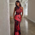 Summer Women Clothing Sexy Print Backless Slim Fit Tight Waist Hip Bag Dress by Ragazza