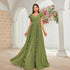 Elegant Ball Dress Fall High End Ruffled Maxi Dress V neck Dress by Ragazza