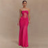 Summer Sleeveless Tube Top Dress Sexy Pleated Hollow Out Cutout Slim Dress for Women by Ragazza