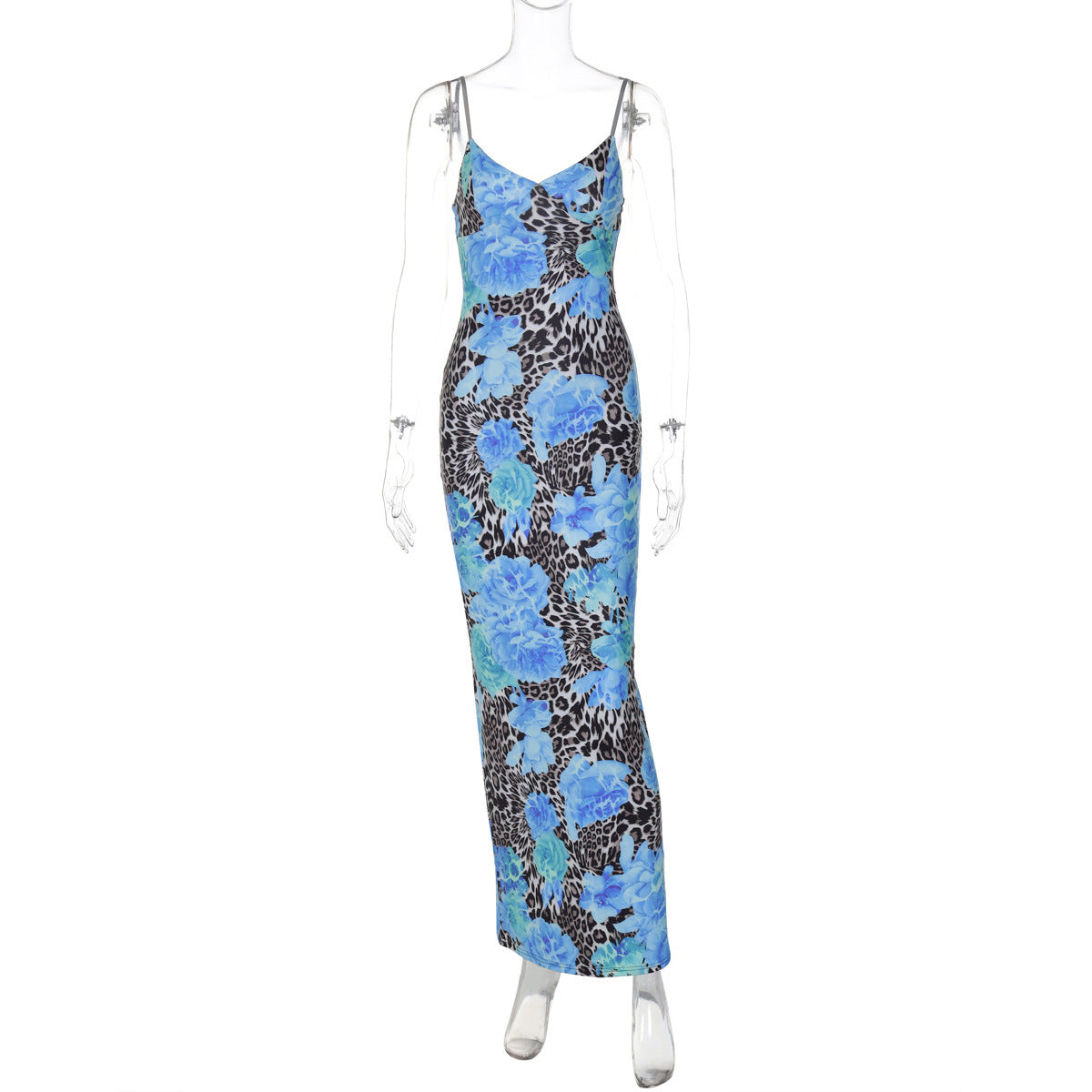 Fall Women Clothing Maxi Dress Street Elegant Slim Print Design Sling Dress Women by Ragazza