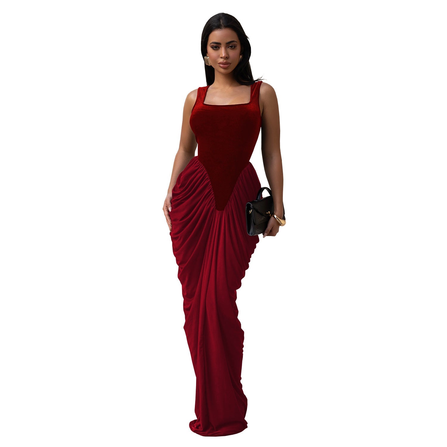 Women Wear Waist-Controlled Backless Sleeveless Sheath Dress