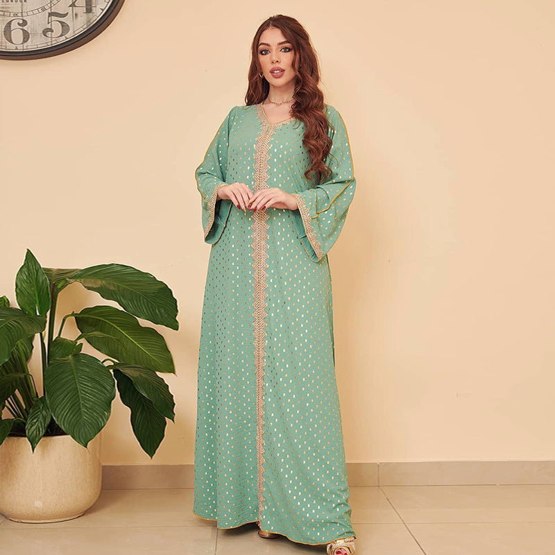 Middle East Women Clothing Autumn Gilding Muslim Gown by Ragazza