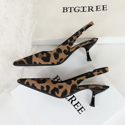 Cocktail High Heels Women Simple Stiletto Heel Hollow Out Cutout Pointed Toe Pumps Back Strap Graceful Fashionable Women Shoes  DestGlow