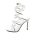 Black White Red Pink 10cm Stiletto Heel Small round Toe Rhinestone Bow High Heel Sandals Summer Heels  DestGlow