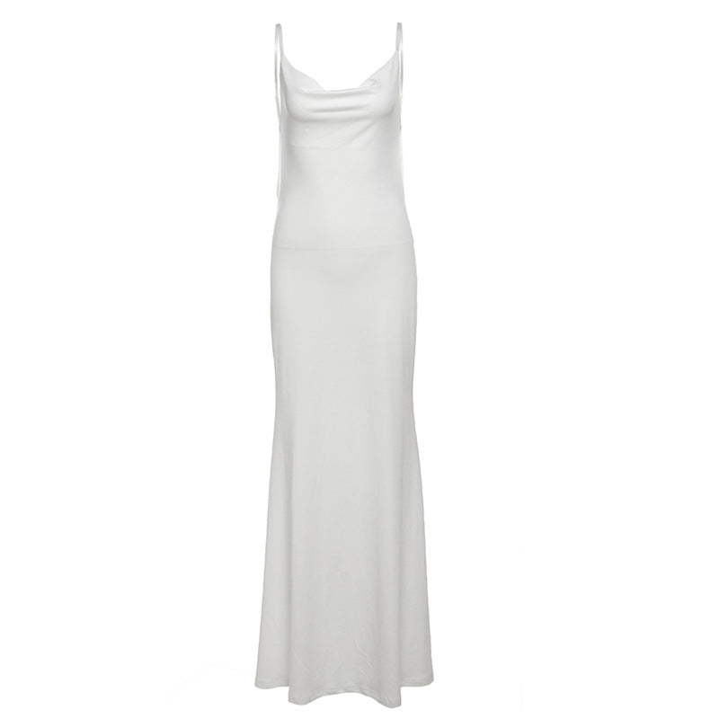 Summer Women Clothing Sexy Socialite Strap Backless Lace Maxi Dress  DestGlow