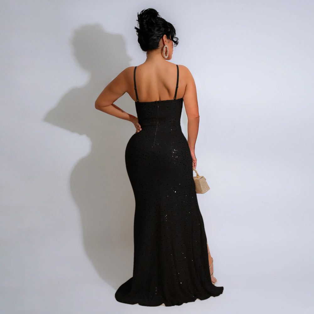 Sequin Sling Dress Host Cocktail Sexy Prom Evening Dress by Ragazza