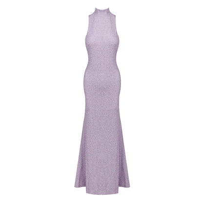 Women Clothing Sleeveless Tight Floral Dress round Neck Solid Color Beach Dress by Ragazza