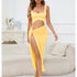 Women Clothing Maxi Dress Suspender Solid Color Hollow Out Cutout Out Cropped Sexy Dress by Ragazza