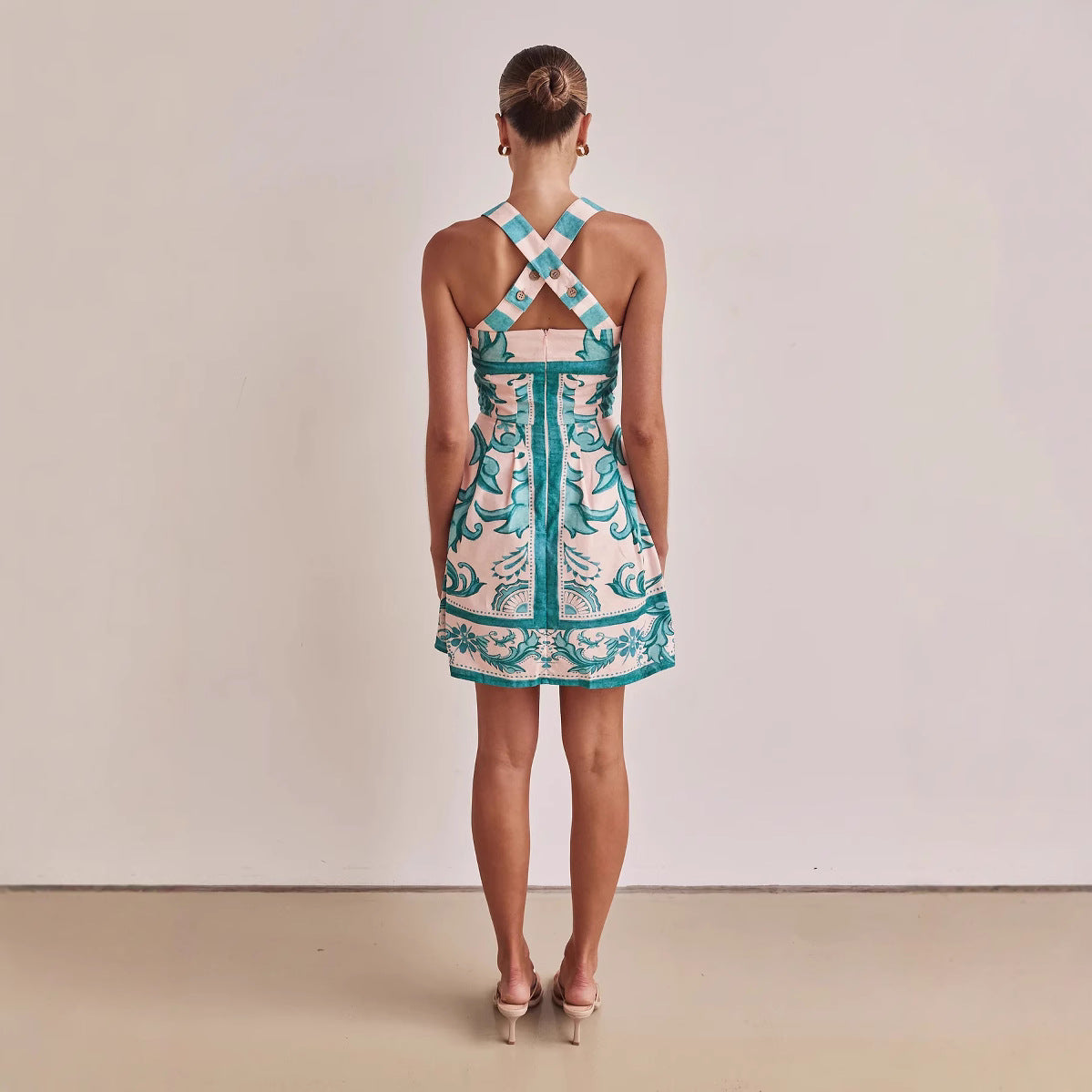 Summer Women Cami Dress Printed Suspender by Ragazza