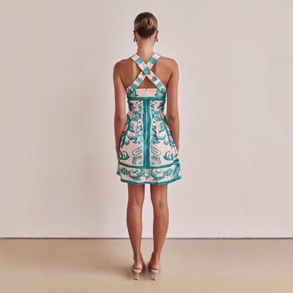 Summer Women Cami Dress Printed Suspender by Ragazza