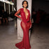 Autumn Winter Women Sexy Mesh See through Deep V Plunge neck Solid Color Slim Fit Long Sleeves Dress Women by Ragazza