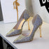 French Pleated Satin Elegant High Heels Women Slip on Evening Dress Pointed Toe Side Empty Pumps Women  DestGlow