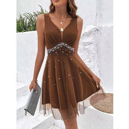 French Sleeveless Dress Women Braces Dress Sexy High Grade Dress by Ragazza