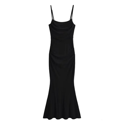 Sexy Sexy Pleated Boning Corset Strap Dress Summer Waisted Slim Fit Package Hip Dress by Ragazza