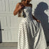 Autumn Fitted Waist Polka Dots Printed Waist Controlled French Elegant Dress by Ragazza