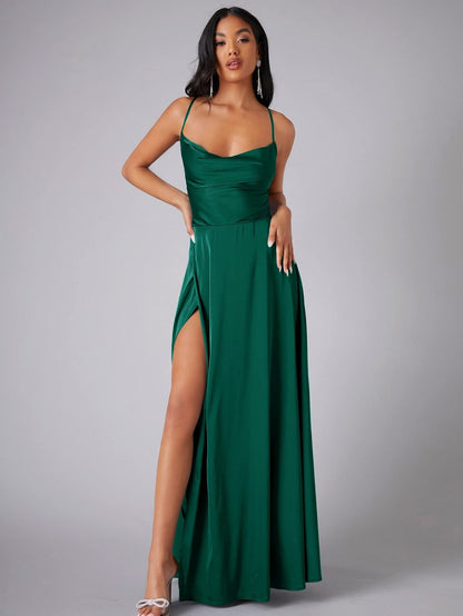 Women Clothing Sexy Slimming Slim Fit Backless Suspenders Waist Tight Formal Dress by Ragazza