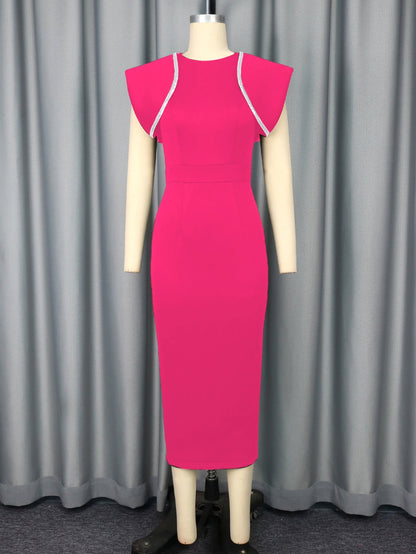 Crew Neck Dress Cocktail High Waist Slim Fit Slit Elegant Evening Dress Party Dress  DestGlow