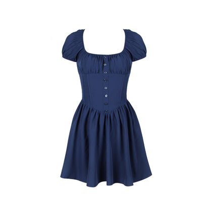 Sweet Spicy Women Dress Boning Corset Slim Fit Sexy Puff Sleeve Square Collar Dress Women by Ragazza
