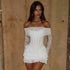 Women Clothing Sexy Slim Chiffon off Shoulder Long Sleeve Dress Women by Ragazza