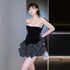 Summer Tube Top Boning Corset Polka Dot Short Dress Women Summer Slim Fit Waist Double Layer Pettiskirt Sweet Cool Birthday Photo  DestGlow
