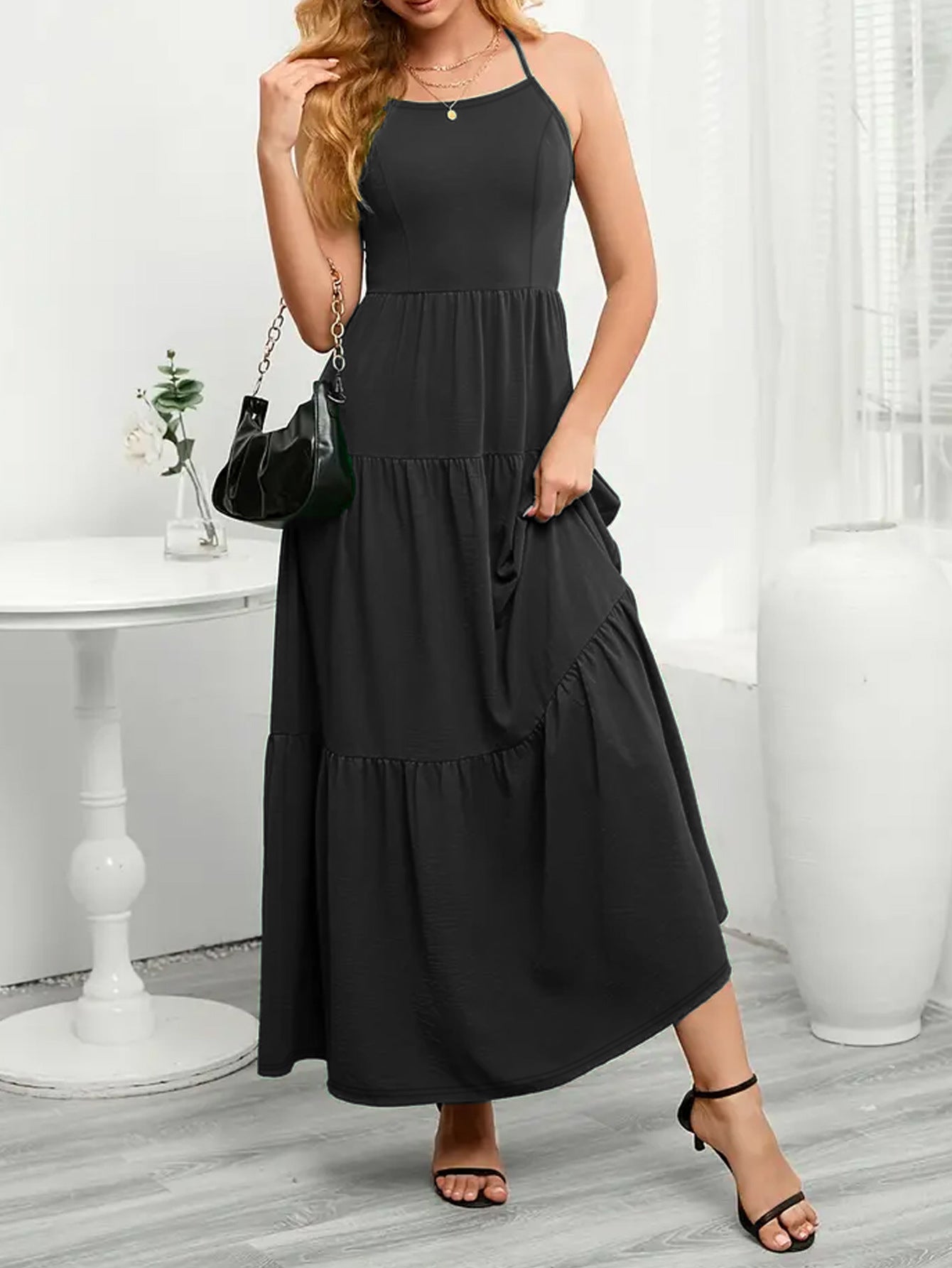Wal Mart Spring Summer Sexy High Elastic Solid Color Women Dress Women Clothing by Ragazza