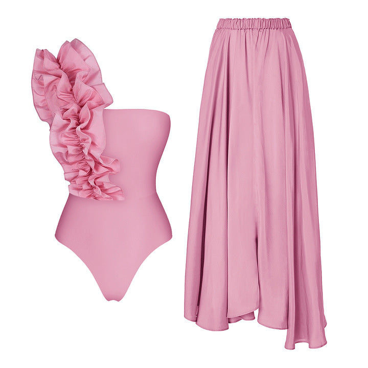 Three Dimensional Decoration Sexy Swimsuit Women Vacation Beach Two Piece Sets by Ragazza