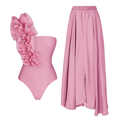 Three Dimensional Decoration Sexy Swimsuit Women Vacation Beach Two Piece Sets by Ragazza