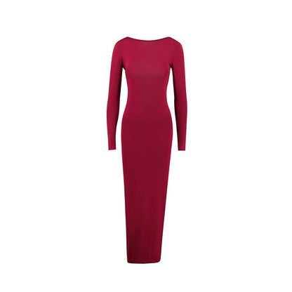 Slim Fit Long Sleeve Backless Sexy Hip Bag Dress by Ragazza