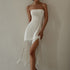 Dress Summer Tassel Sexy Tube Top Split Dress Women by Ragazza