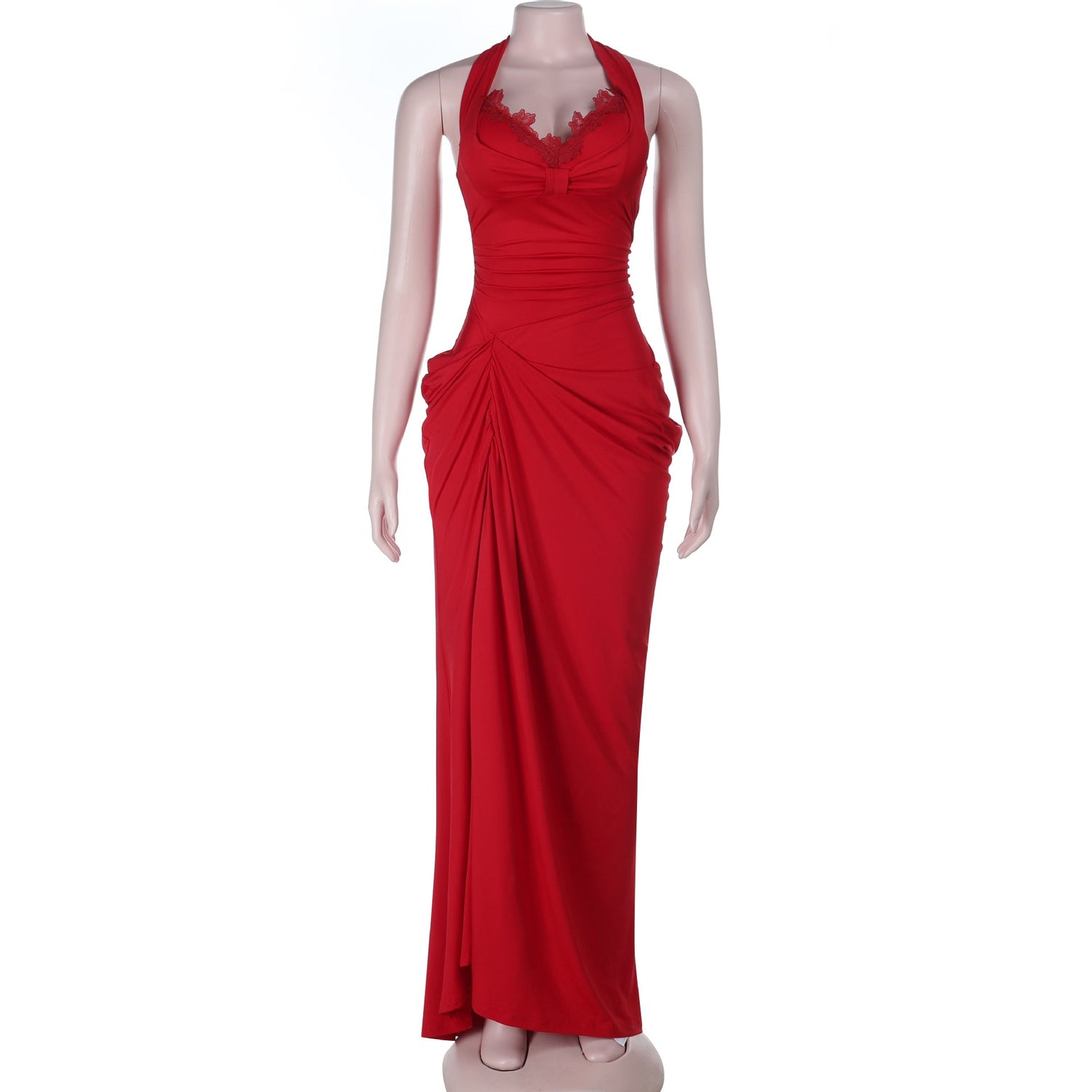 Sexy Suspenders Halter Split Sexy Backless Women Dress by Ragazza