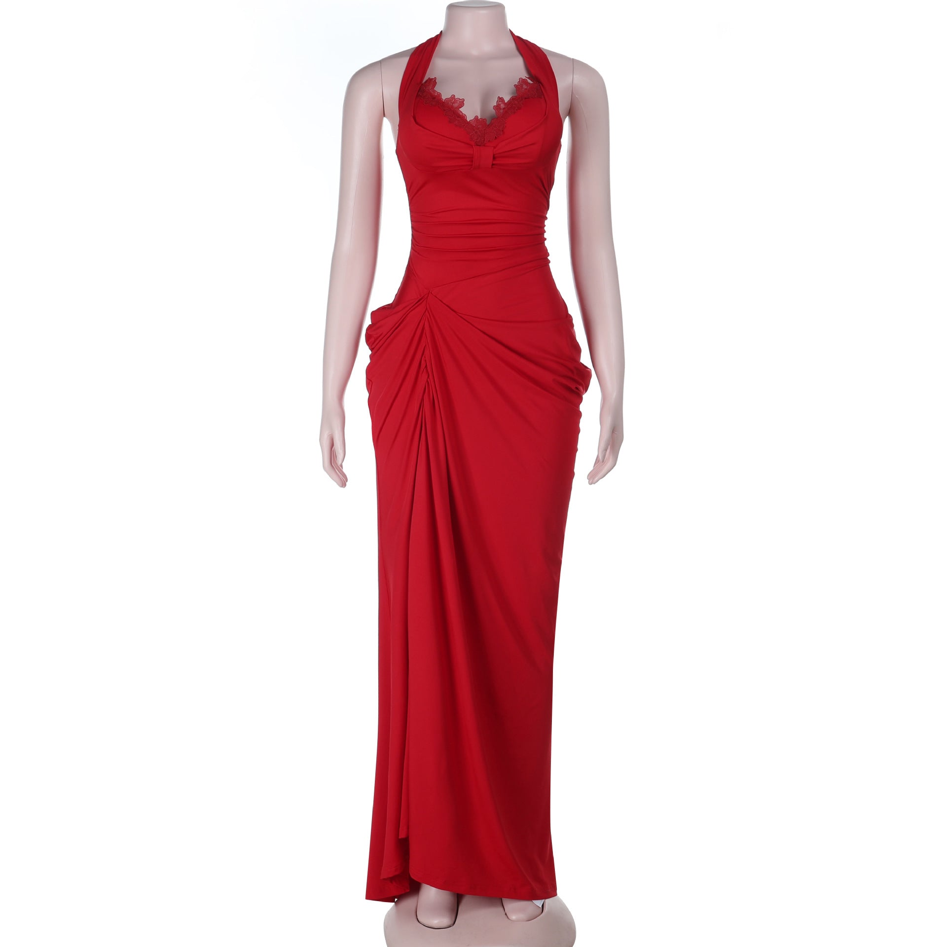 Sexy Suspenders Halter Split Sexy Backless Women Dress by Ragazza