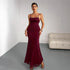 Slim Fit Fishtail Dress Women Sling Pleating Dress Slim Fit Sexy Party Party Wedding Bridesmaid by Ragazza
