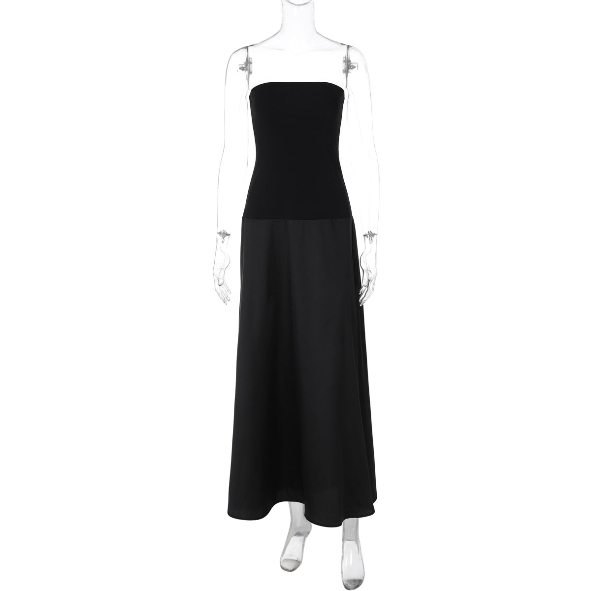 Women Clothing Spring Summer Sexy Tube Top Dress Slim Fitting Patchwork Dress by Ragazza