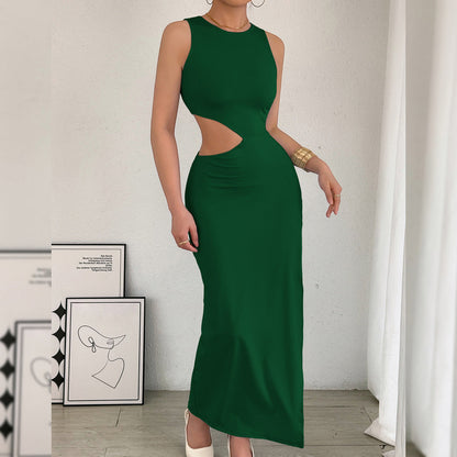 Arrival Maxi Dress Women Sleeveless Hollow Out Cutout Slit Maxi Dress by Ragazza