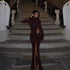 Sexy Women Clothing Hollow Out Cutout out Socialite Private Dress Evening Dress Elegant Three Dimensional Floral Turtleneck Dress by Ragazza