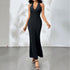 Sexy Backless Party Maxi Dress Elegant Party V Neck Halter Dress by Ragazza