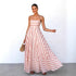 Summer Cami Dress Striped Print High Waist Big Swing Vacation Women Dress by Ragazza